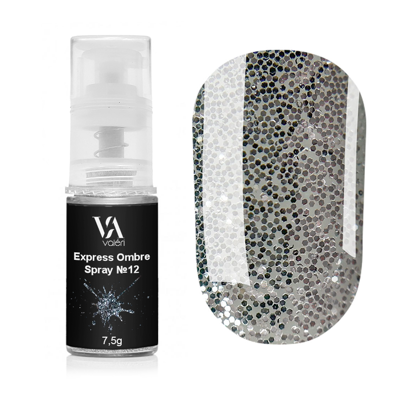 Valeri Express Ombre Spray №12 Експрес-спрей для омбре срібний, 7.5 г