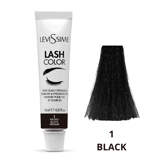 Левисим №1 (LeviSsime) краска для бровей и ресниц Черная Black 15 мл