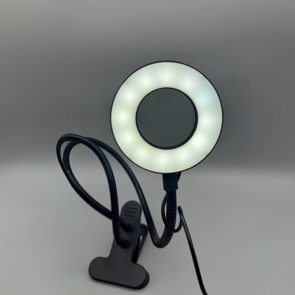 Настільна кільцева LED лампа з прищіпкою 9W - Зображення 2