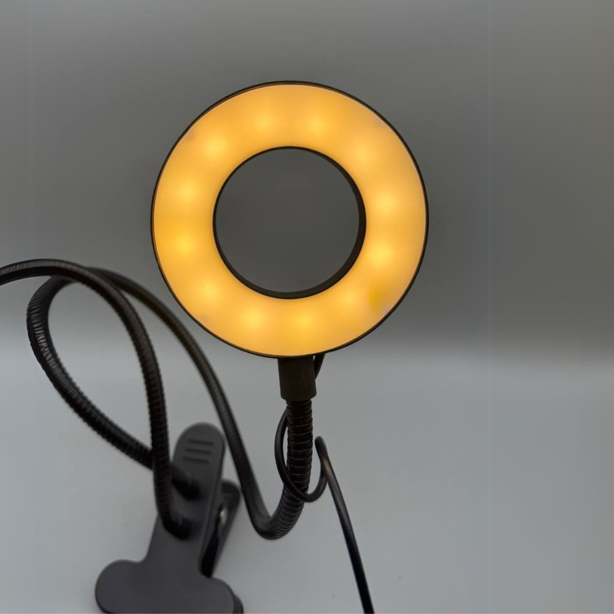 Настільна кільцева LED лампа з прищіпкою 9W - Зображення 4