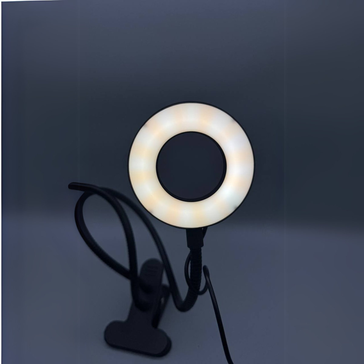 Настільна кільцева LED лампа з прищіпкою 9W - Зображення 3